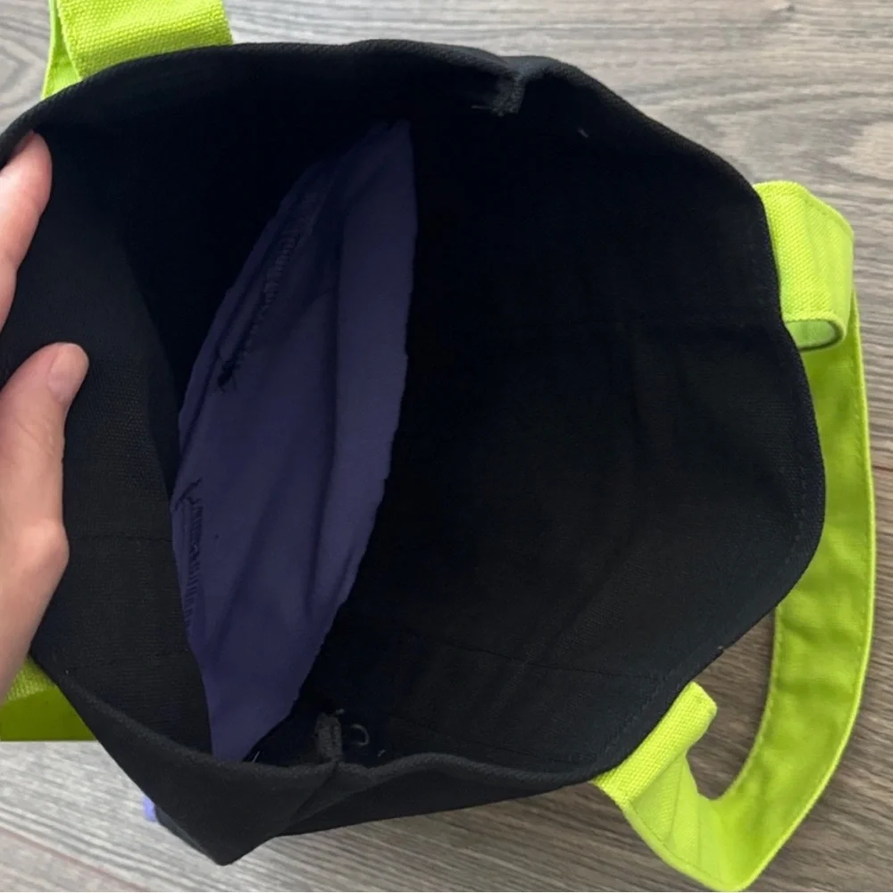 Trader Joes Mini Trick or Treat Canvas Tote Bag TJs Halloween Purple Green NEW - Picture 6 of 6